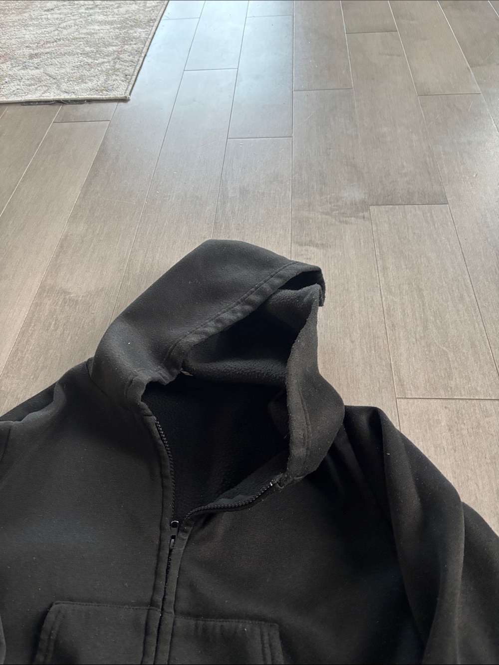 SHEIN Black Cropped Zip Hoodie - Picture 7 of 9